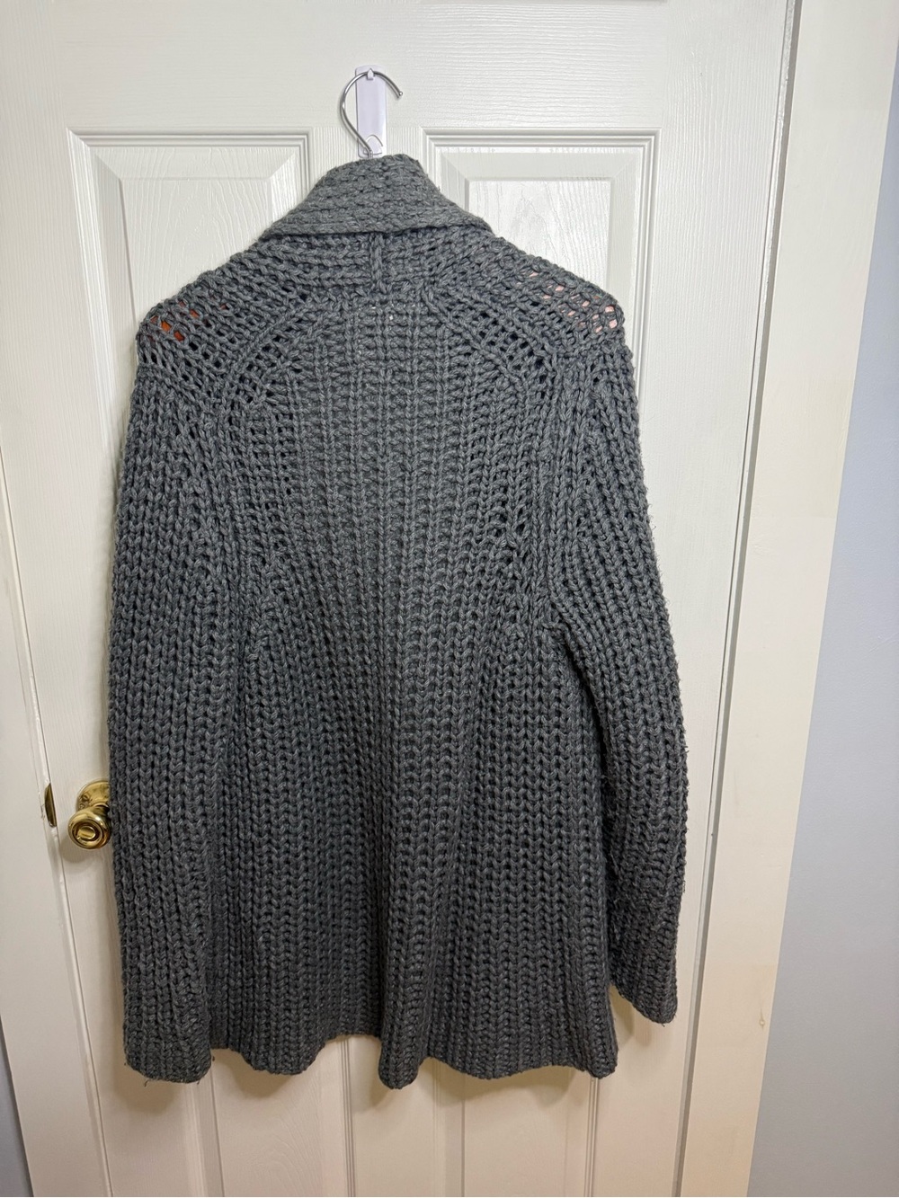 Banana Republic Heritage Collection Charcoal Wool Alpaca Shawl Collar Cardigan S - Picture 3 of 5